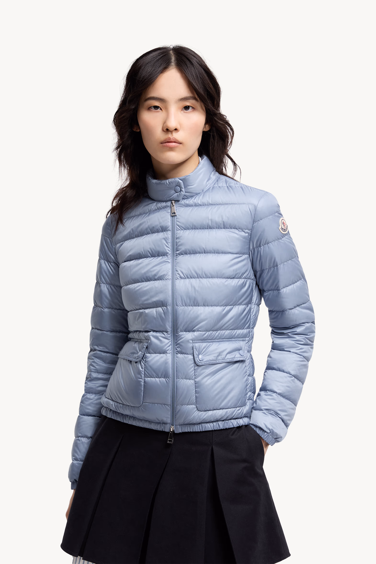 Lans Packable Short Down Jacket Women Light Blue Moncler 3